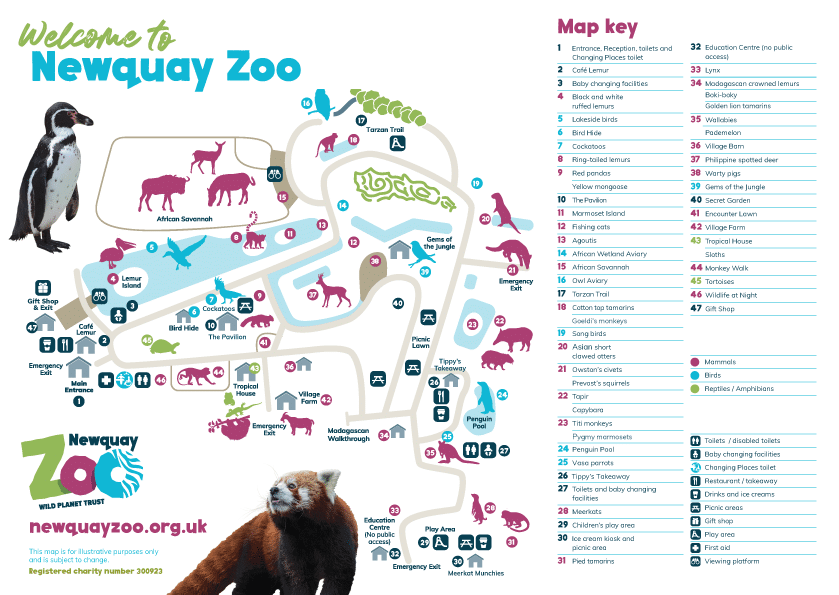 Zoo Map Newquay Zoo