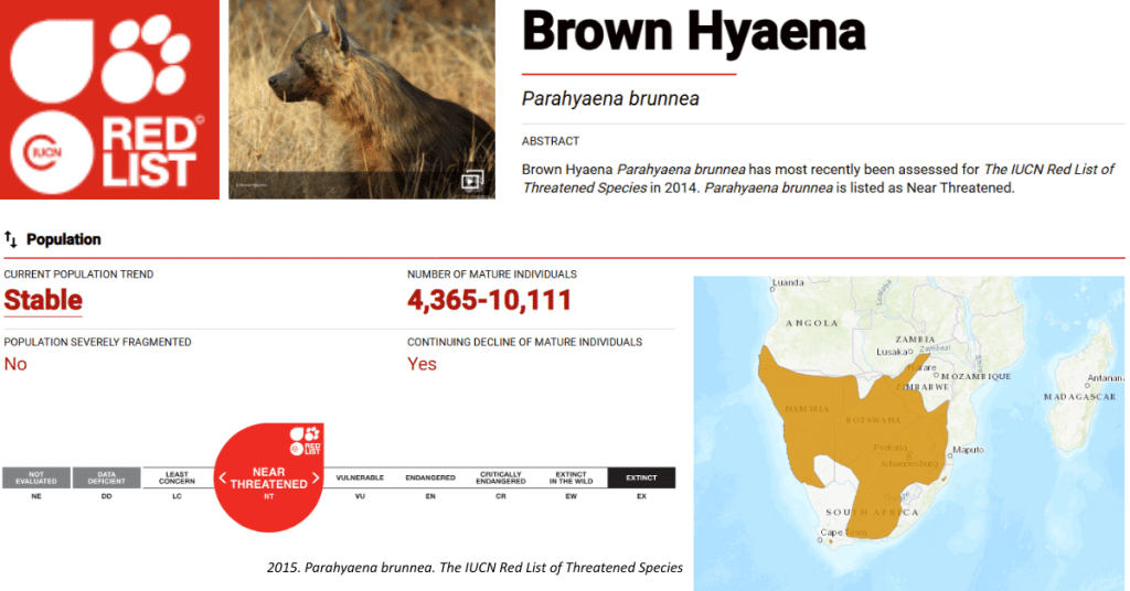 IUCN 2015 Brown Hyena
