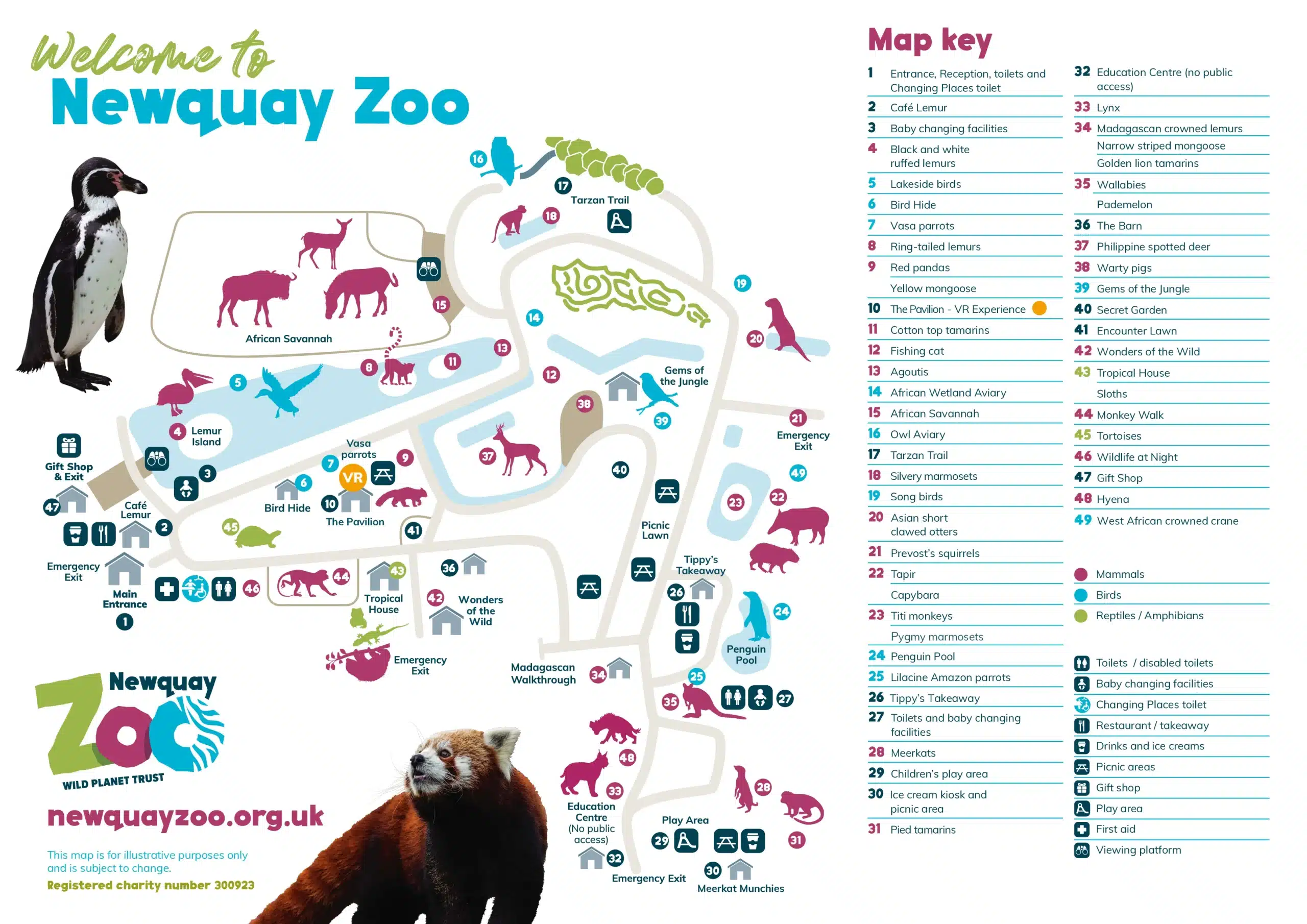 Newquay Zoo Visitor Map Summer 2025 scaled